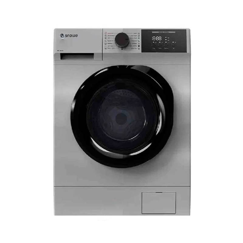 ماشین لباسشویی 8 کیلوگرم اتوماتیک اسنوا مدل SWM-C80S رنگ سیلور