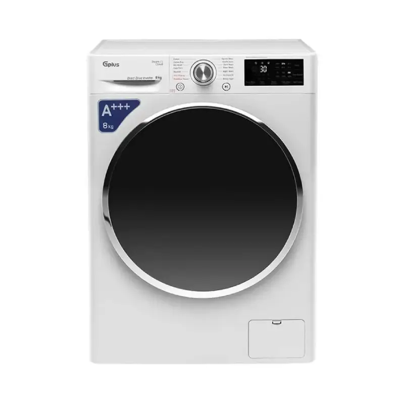 ماشین لباسشویی 8 کیلویی جی پلاس مدل GWM-R88W رنگ سفید