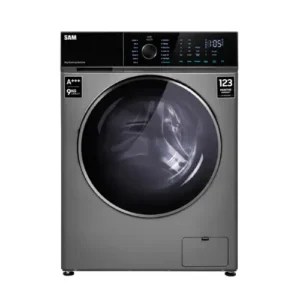 ماشین لباسشویی 9 کیلوگرم اتوماتیک سام مدل DD-P1482/IN رنگ آینوکس
